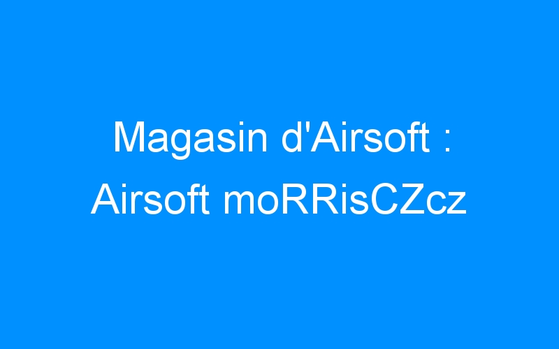 You are currently viewing Magasin d’Airsoft : Airsoft moRRisCZcz